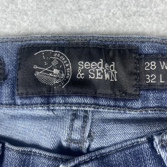 Seeded & Sewn Jordan Reg Straight Jeans Mens 28x31‎ Blue Medium Wash Denim Pants - Picture 3 of 15